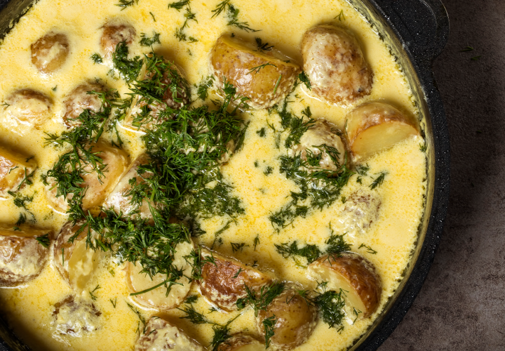 Di: Senfeier mit Kartoffeln